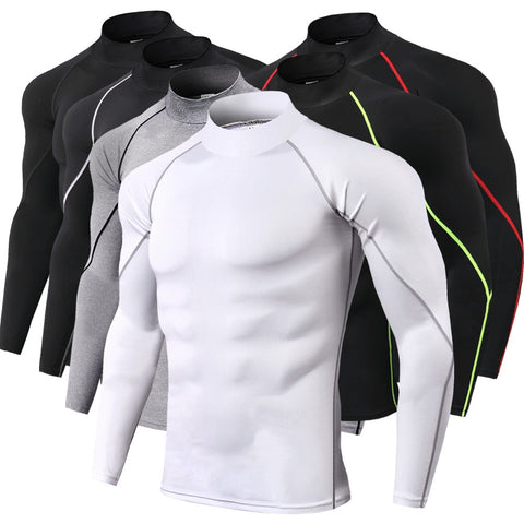 Sport T-shirt Quick Dry Running Shirt Long Sleeve Compression Top