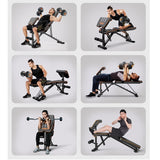 6 in 1 gym bench Multifunctional Supine Board Foldable